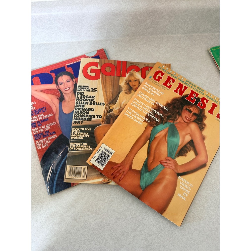 Vintage 1978 Mens Magazine Lot Oui Gallery Genesis Chuck Norris Richard Burton